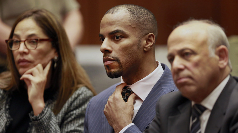 Darren Sharper sitting court