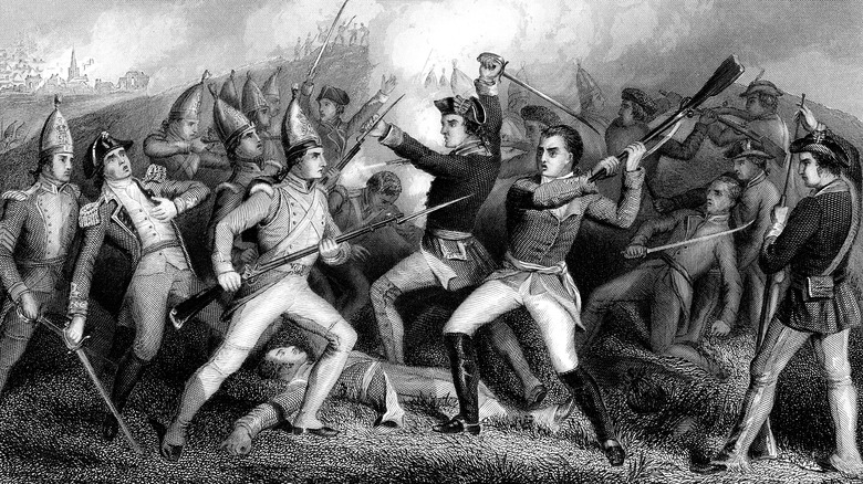 Battle of Bennington soldiers fighting