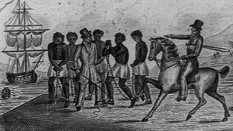 Illustration depicting the slave trade