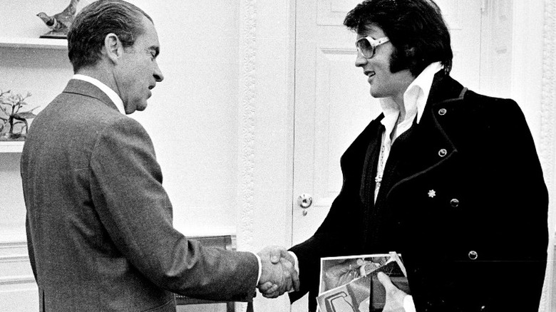 Nixon and Elvis shake on it