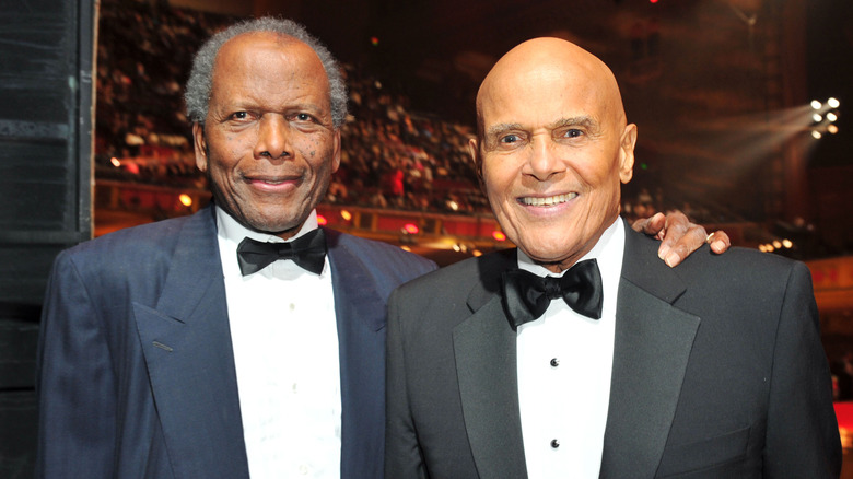 Sidney Poitier Harry Belafonte black suits