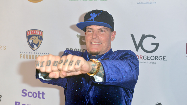 Vanilla Ice today making fists