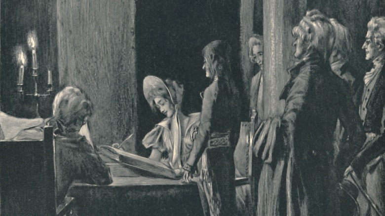 Illustration of marriage of napoleon and Josephine 
