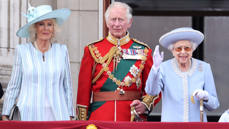 Camilla, Charles, and Queen Elizabeth