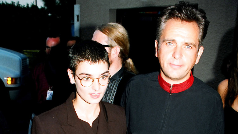 Peter Gabriel and Sinead O'Connor at an event