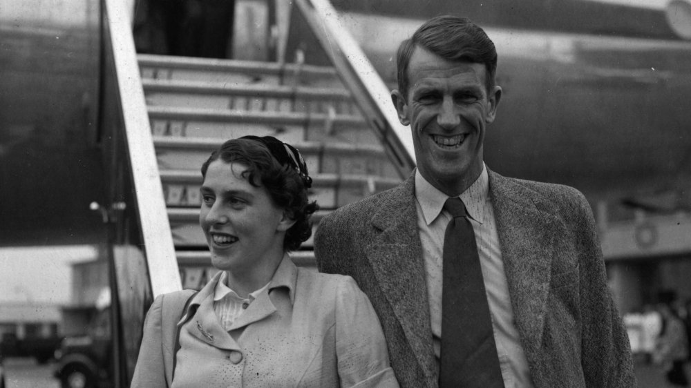 Edmund Hillary with his wife, Louise