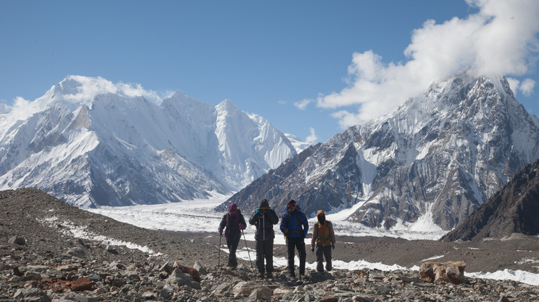 Walking to K2 base camp