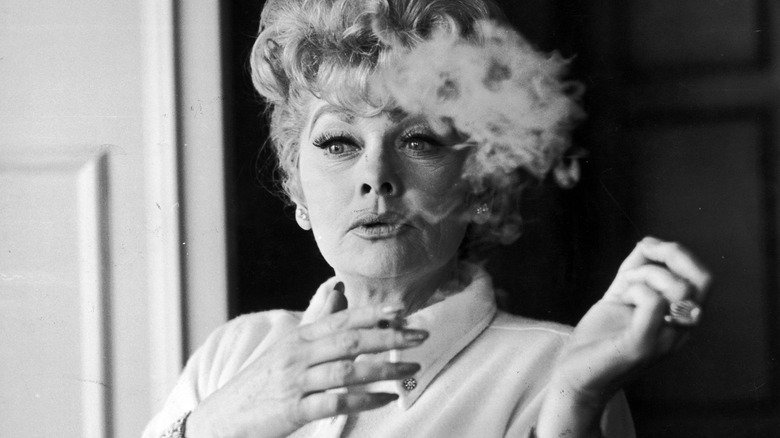 Lucille Ball smoking 