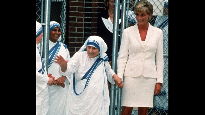 Mother Teresa Princess Diana together