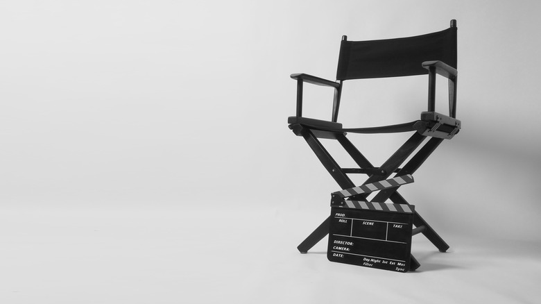 A film slate and director's chair 