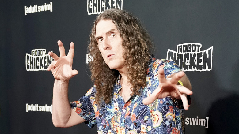 Weird Al Yankovic hands out