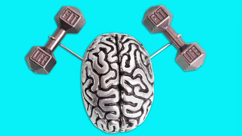 Brain image attached to weights