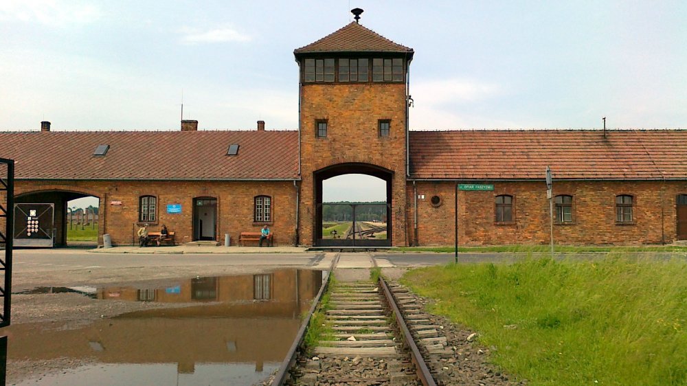 The main gate of Auschwitz-Birkenau, 2011