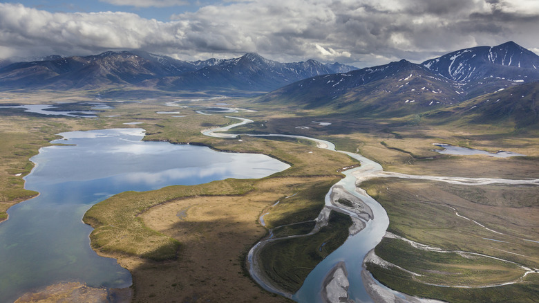 Alaskan landscape high altitude shot