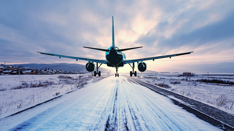 Plane landing in Alaska