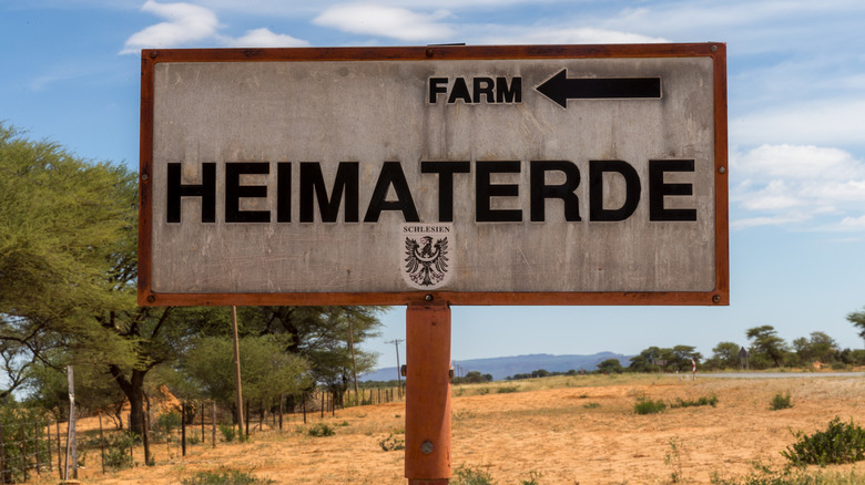 German Namibia sign