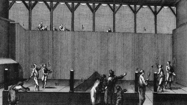 Early real tennis game