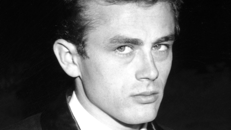 james dean gives stern expression