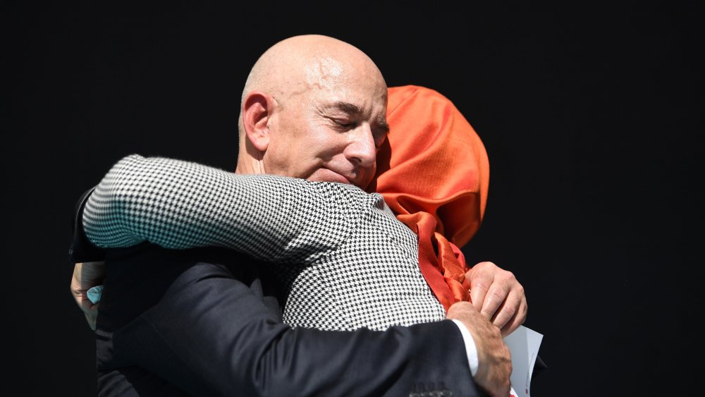 Jeff Bezos hug