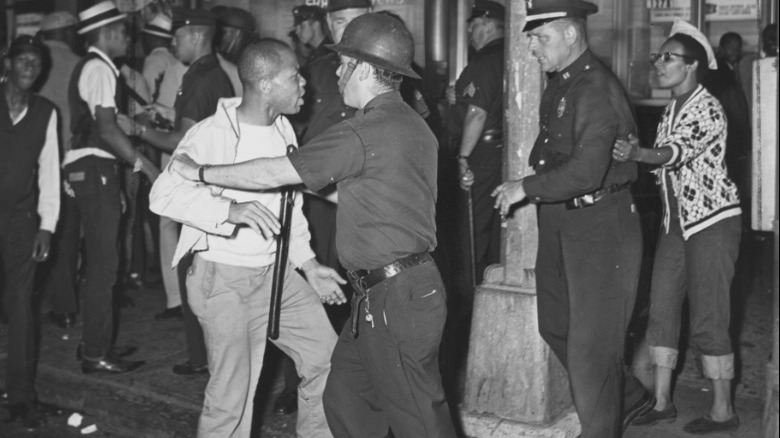 police-protester confrontation NYC 1964