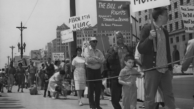 protesting HUAC in 1950s