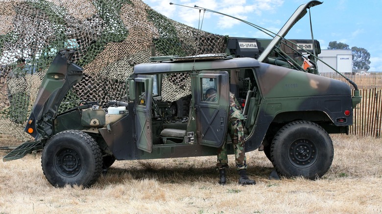 Soldier with supply truck