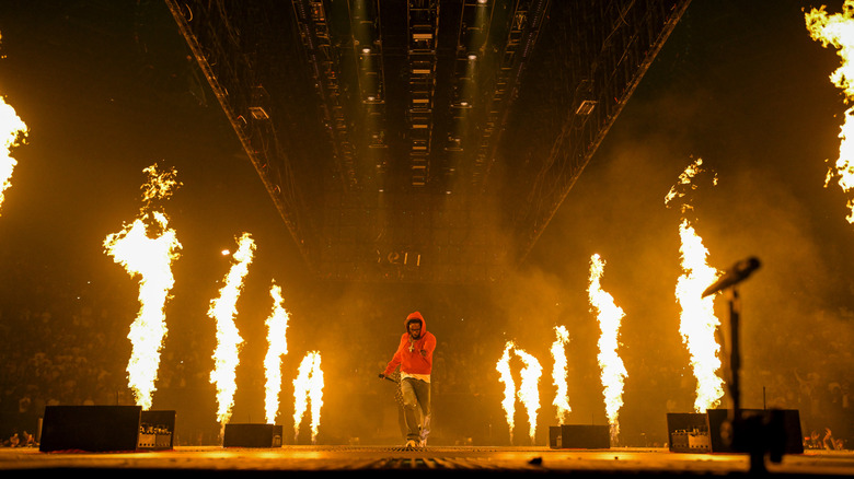 Kendrick Lamar among pyrotechnics at Pop Out Concert 2024