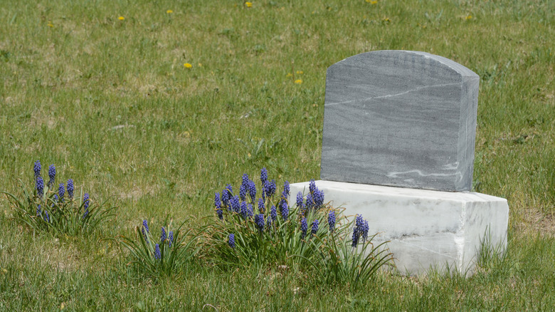 unmarked gravestone