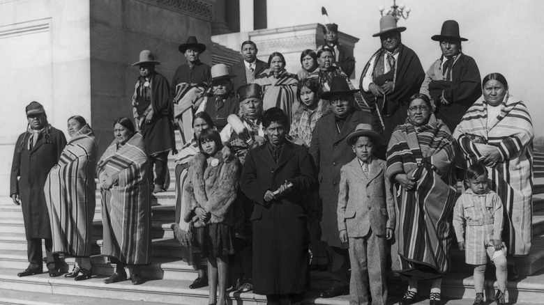 Members of the osage tribe at courthouse