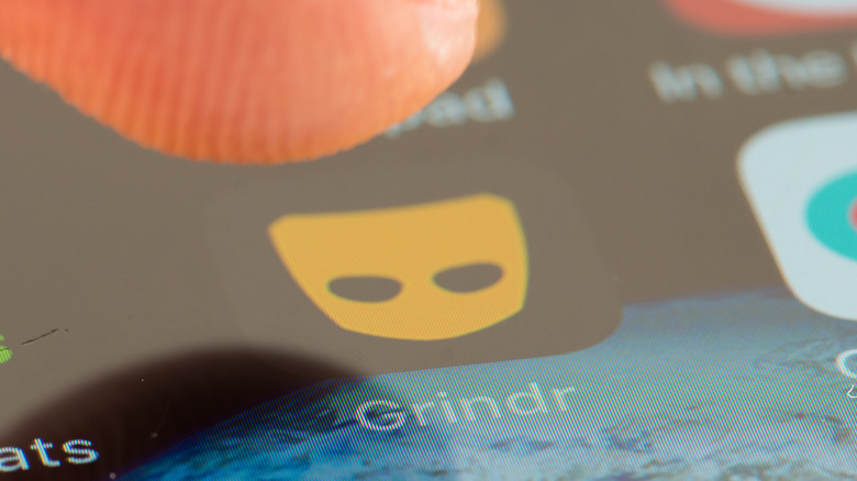 Grindr app logo on smartphone