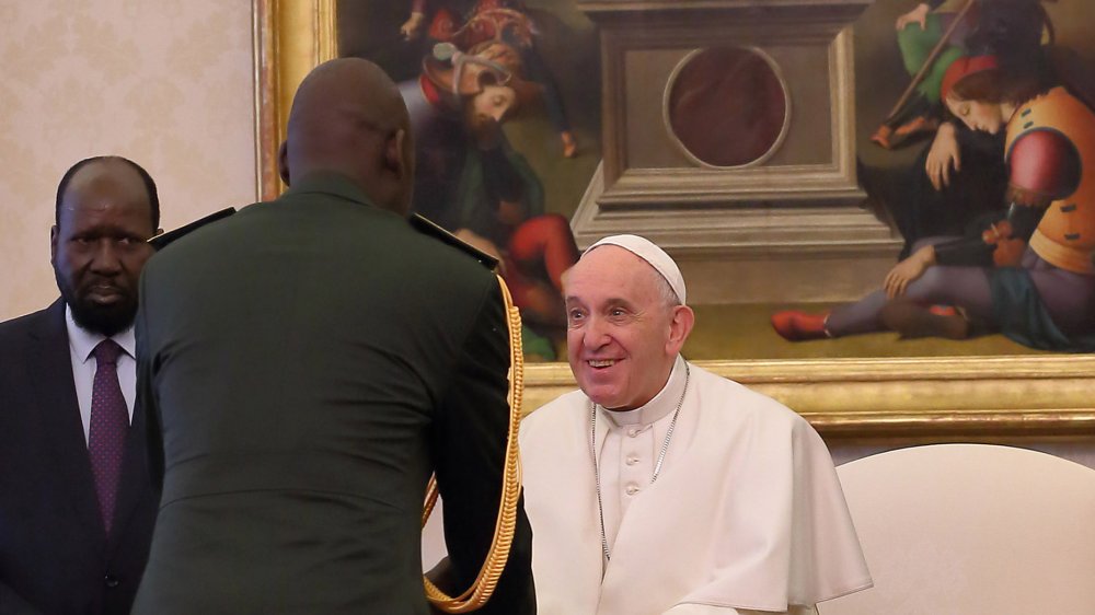 Pope Francis meet with South Sudan President Kiir