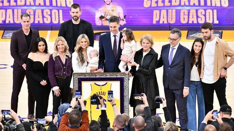 Pau Gasol with friends and family