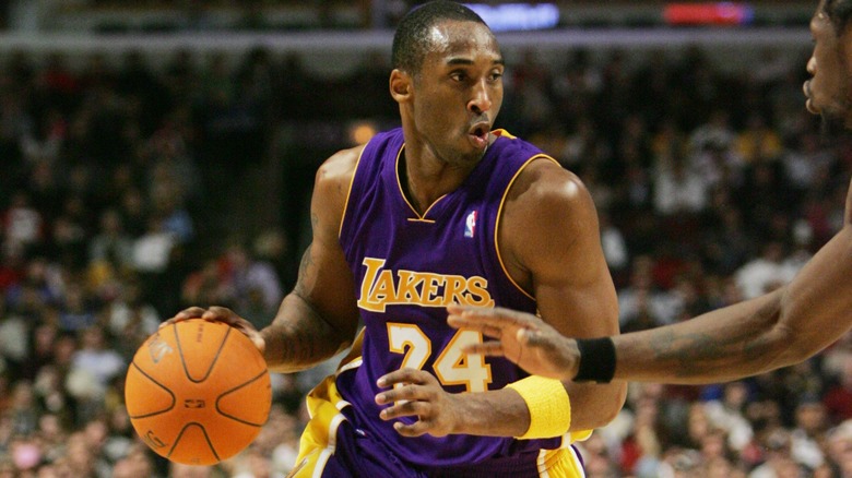 Kobe Bryant driving to the hoop