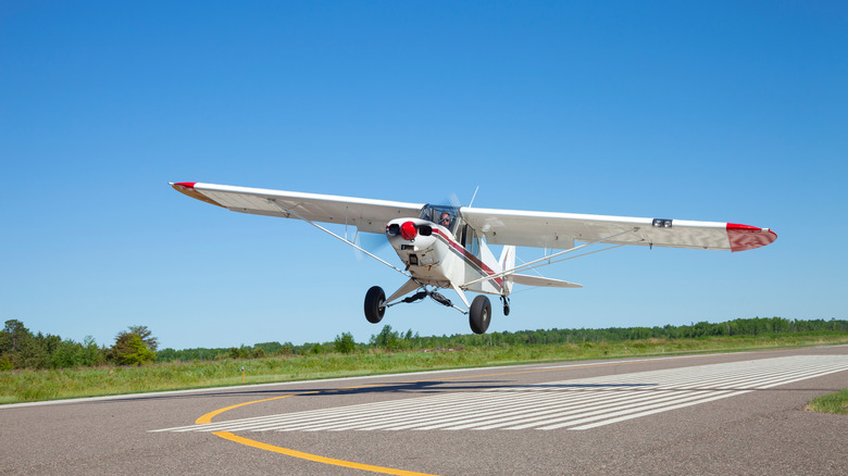 Single Engine aircraft taking off