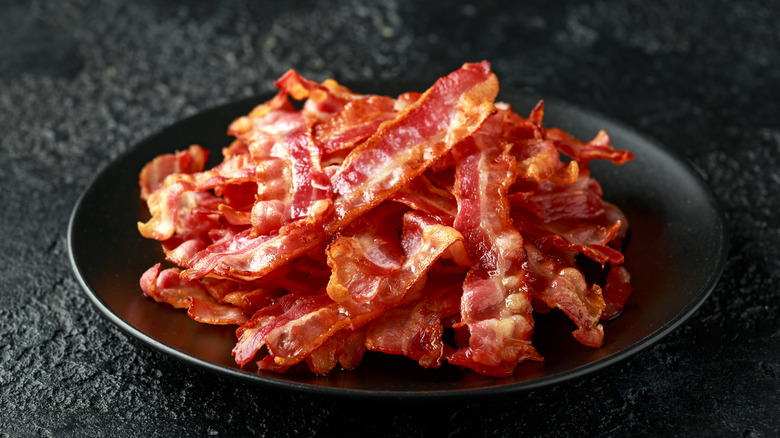 Crispy fried bacon