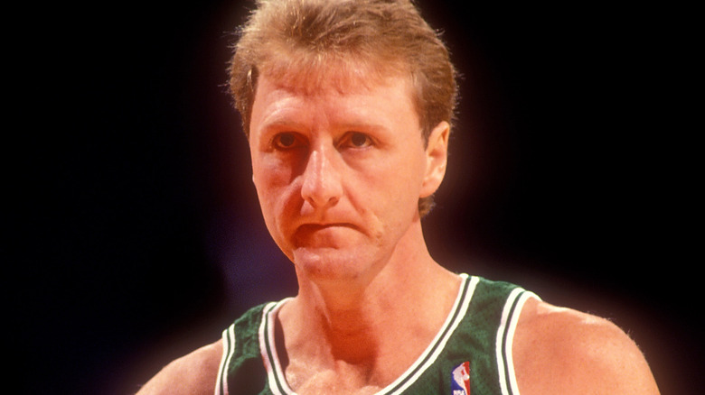 Larry Bird looking on