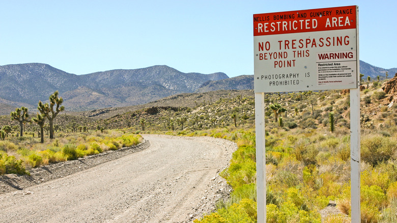 Area 51 entrance in Nevada