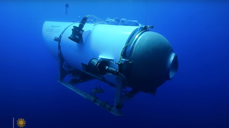 Titan submersible floating underwater