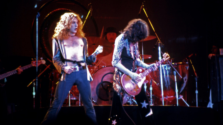 Led Zeppelin performing