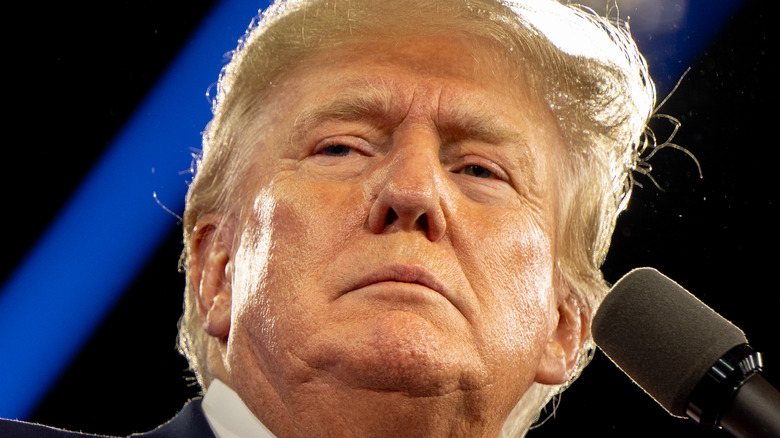 Donald Trump sweating