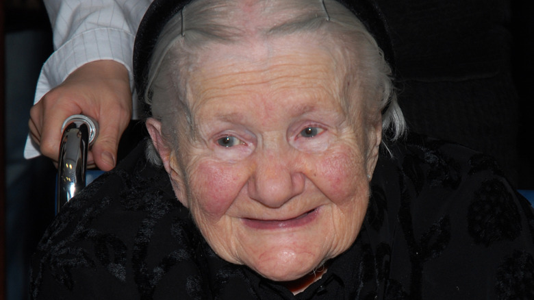 older irena sendler grinning