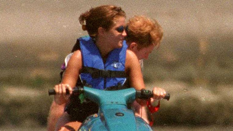 Lisa Marie Presley rides a waterbike