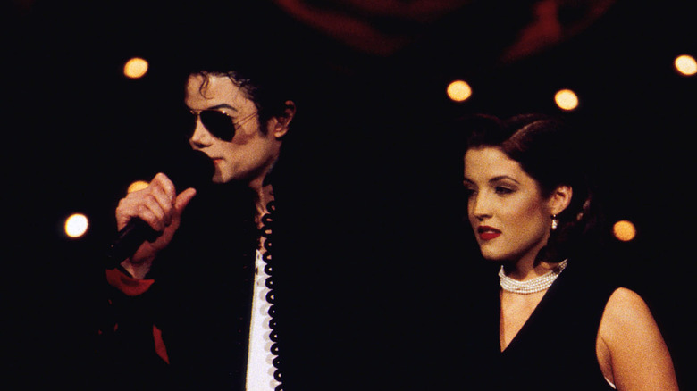 Michael Jackson and Lisa Marie Presley appearing together