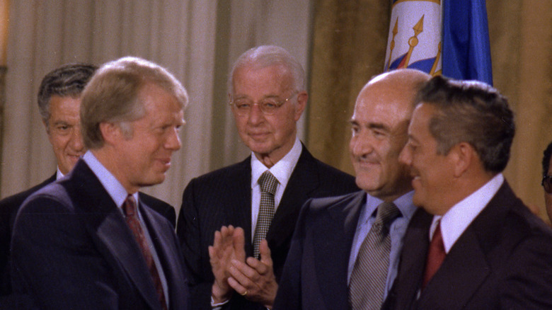 Jimmy Carter shaking hands