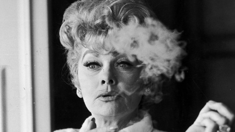 Lucille Ball smoking