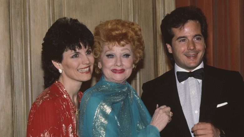 Lucille Ball with her children