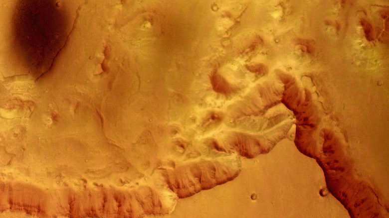 close up of Valles Marineris