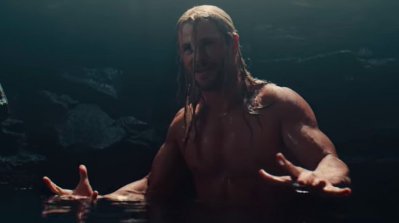 Thor in the cave pool