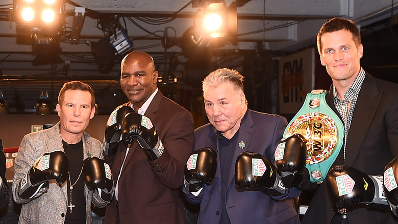 George Chuvalo in boxing gloves