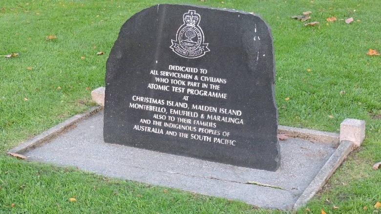 memorial Britain's Australian tests 